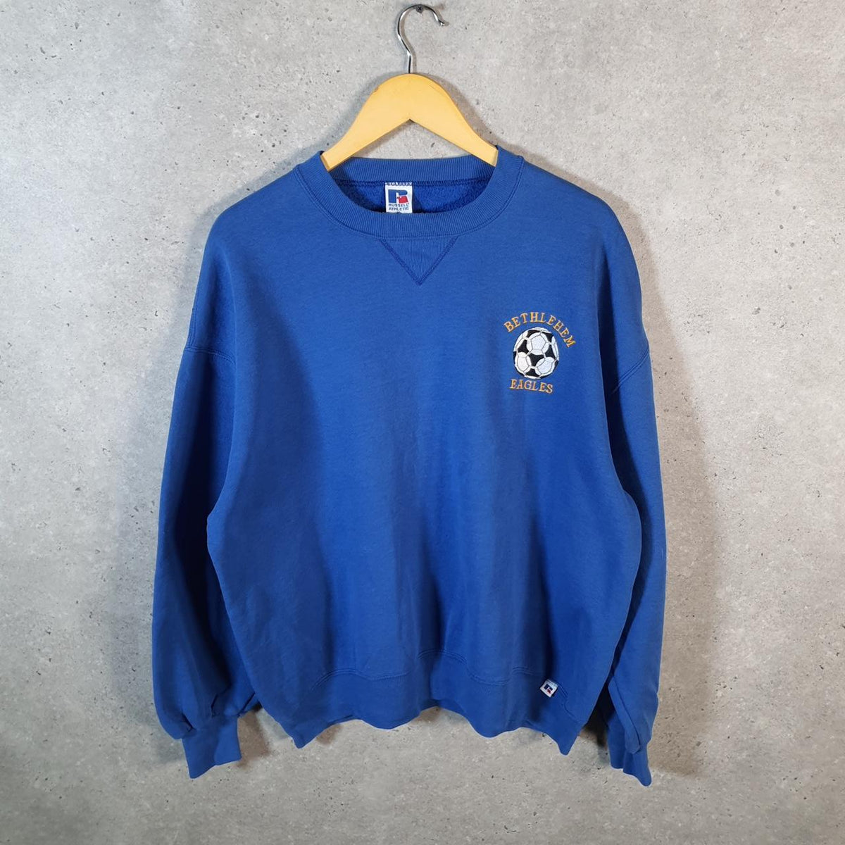 Vintage Russell Athletic Bethlehem Eagles Sweatshirt Men’s XL Blue Pullover