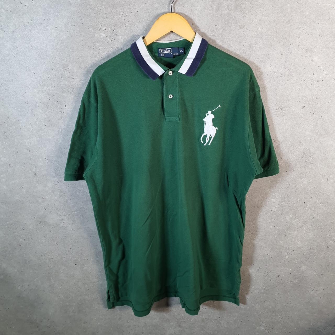 Vintage Ralph Lauren Polo Shirt Men’s XL Green Classic Fit Embroidered Pony
