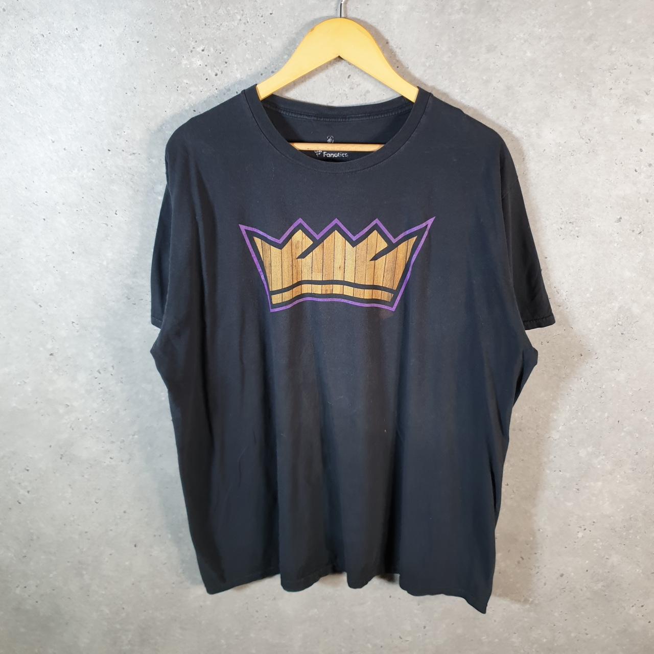 Vintage NBA Sacramento Kings Fanatic T Shirt Mens XL Black Logo Pro Sport