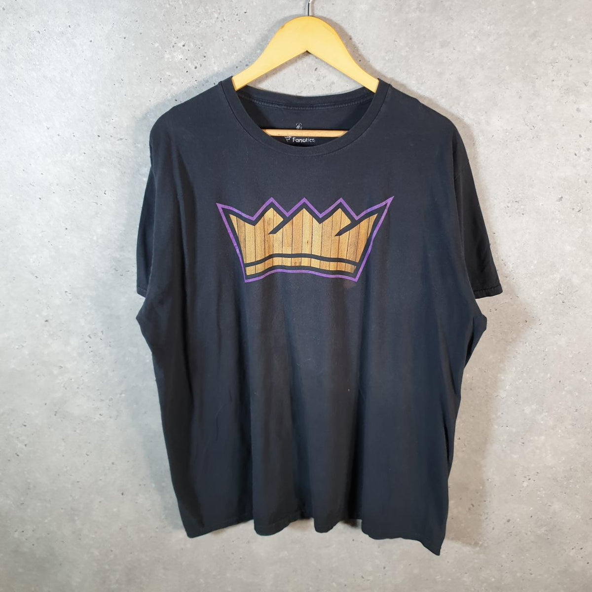 Vintage NBA Sacramento Kings Fanatic T Shirt Mens XL Black Logo Pro Sport