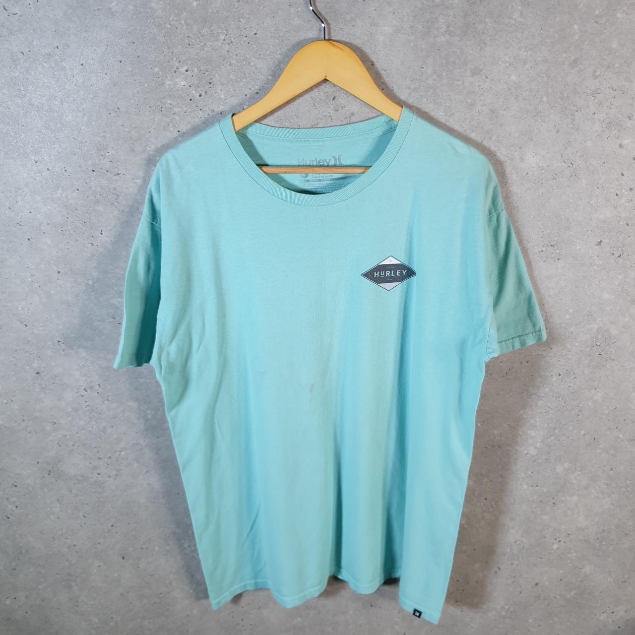 Vintage Hurley Graphic T Shirt Men’s Large Blue Casual Sports Logo Athletic