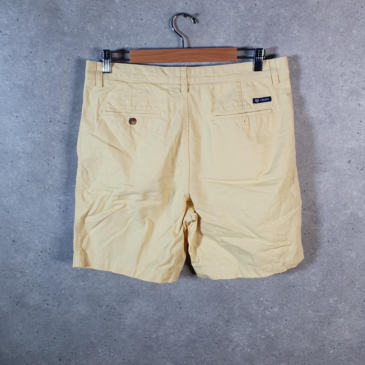Vintage Chaps Ralph Lauren Polo Shorts Jorts Cargo Men’s W34 Yellow Baggy Cotton A4317
