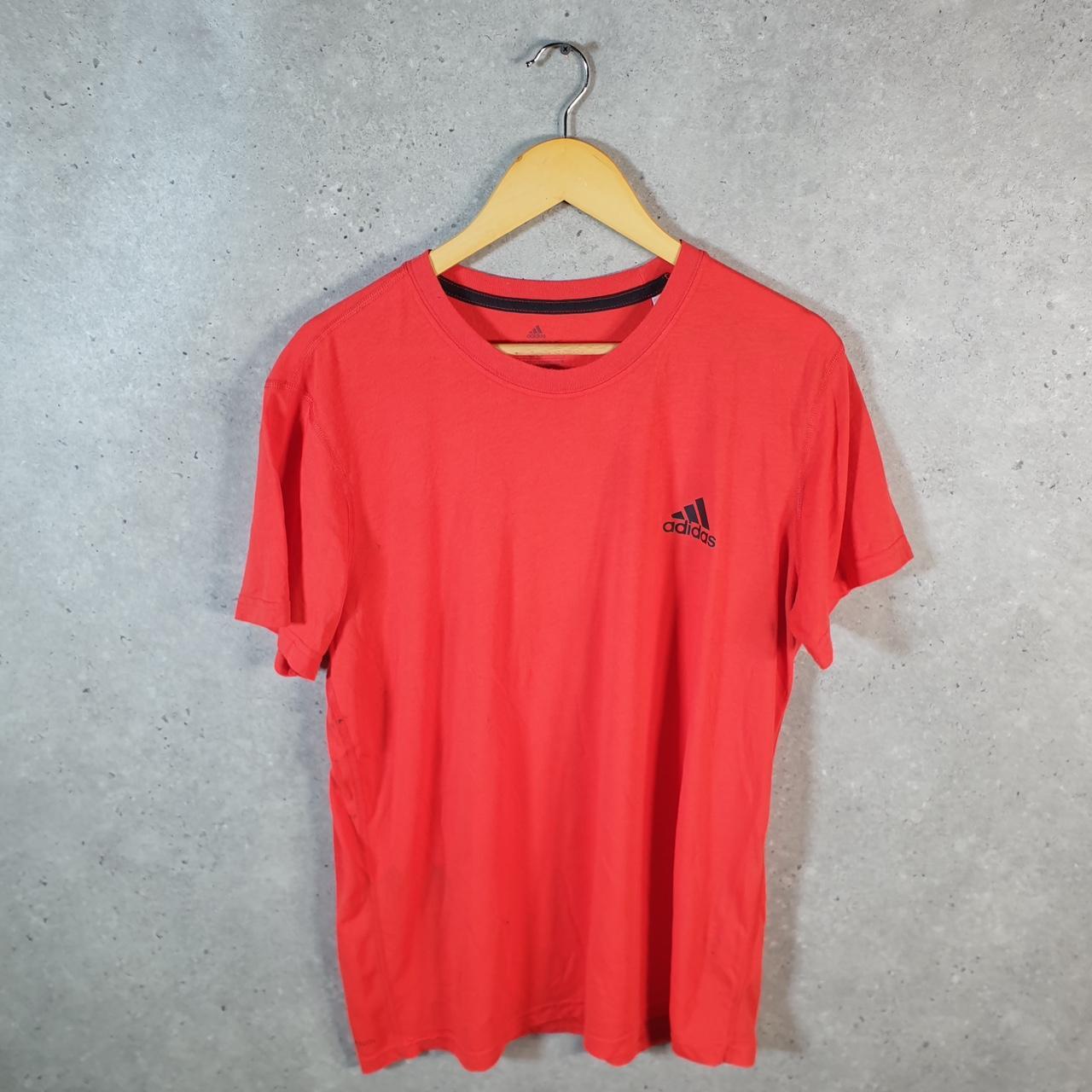 Vintage Adidas Amplifier T Shirt Shirt Men’s Large Red Three Stripes Logo Athletic C9771