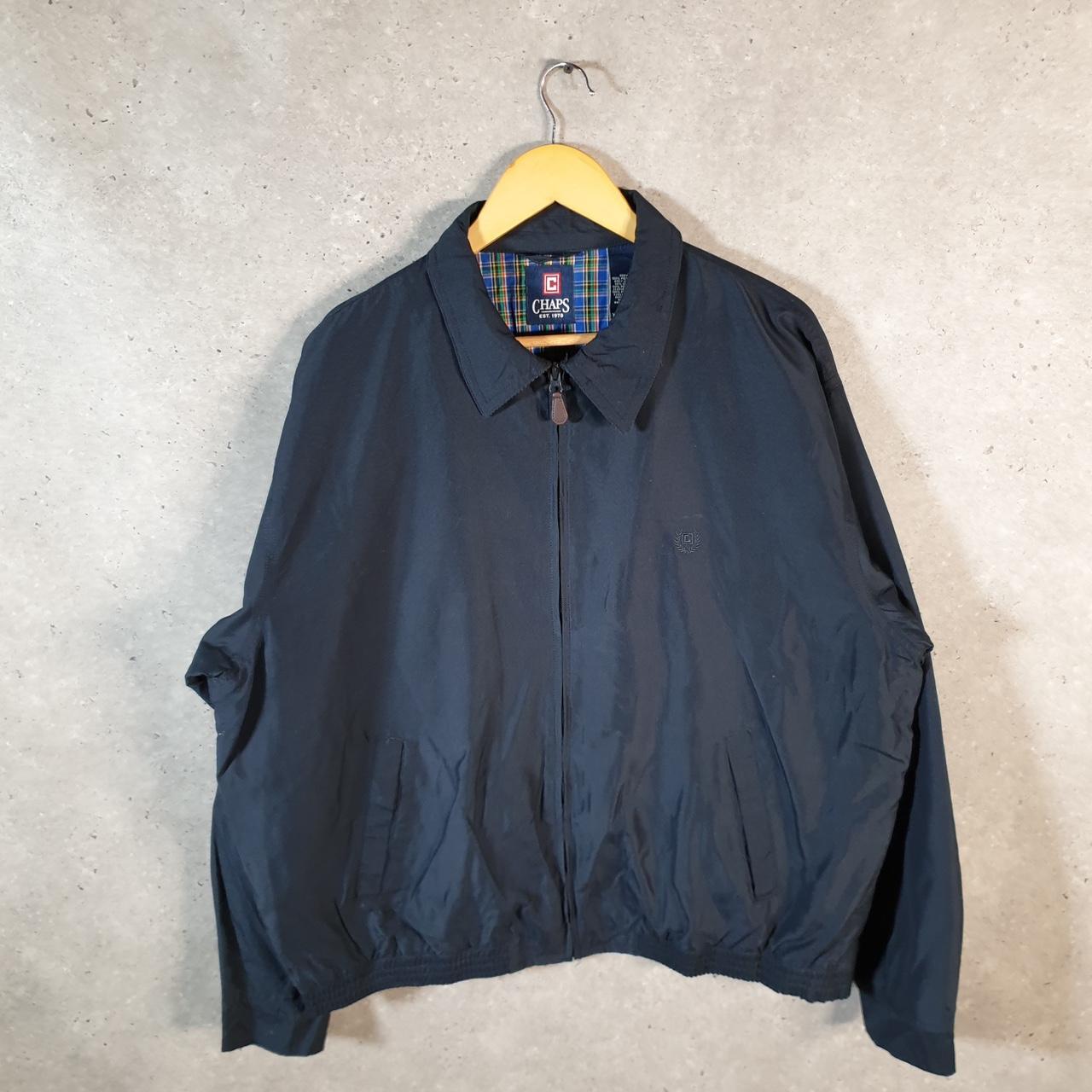 Vintage Chaps Ralph Lauren Polo Harrington Bomber Jacket Men’s XL Black Full Zip