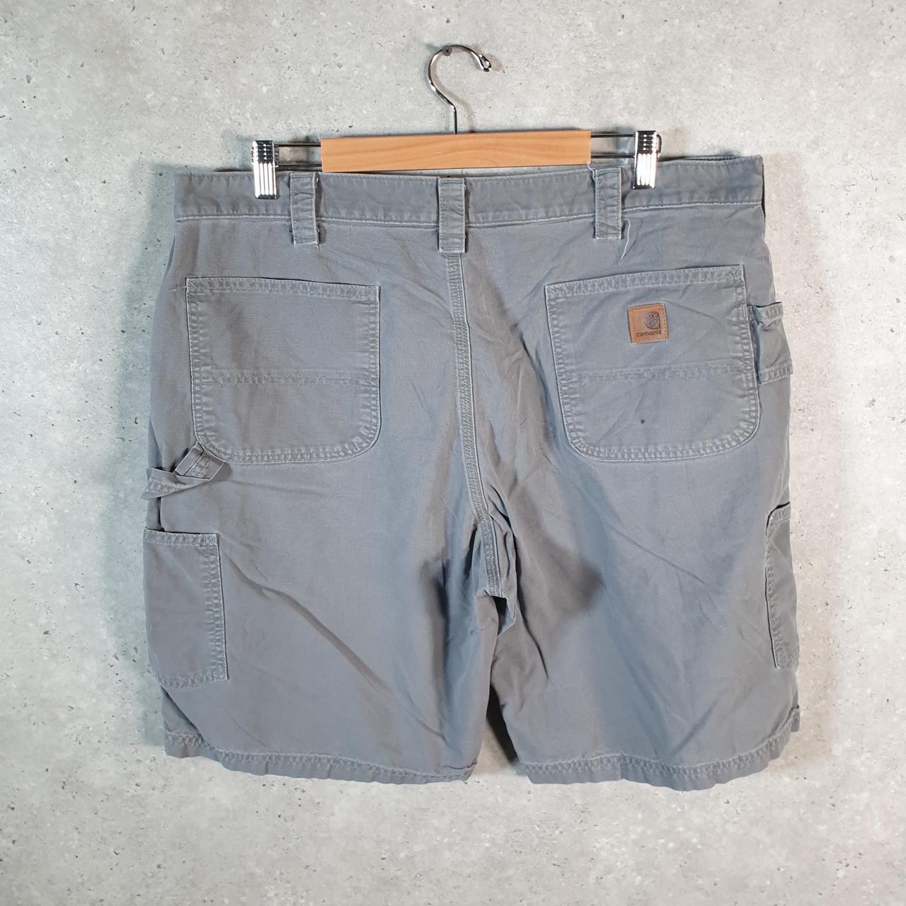 Vintage Carhartt Baggy Carpenter Shorts Jorts Cargo Men’s W40 Grey Original Fit Workwear