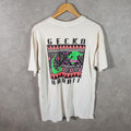 Vintage Hanes Beefy Gecko Hawaii USA 90s Single Stitch T Shirt Men’s Large White Big Fish Vintage