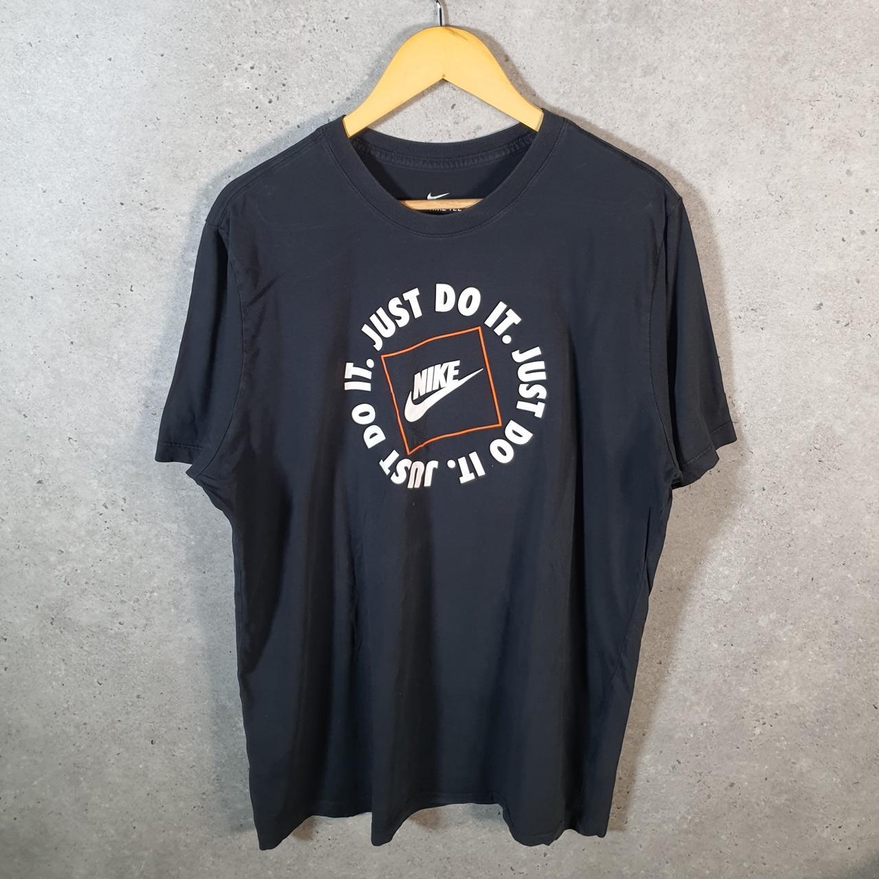 Vintage Nike Just Do It T Shirt Men’s XL Black Logo Swoosh Athletic