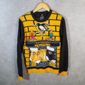 Vintage NHL Pittsburgh Penguins 90s Knit Sweater Men’s Small Black Y2K Pullover American