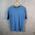 Vintage Adidas T Shirt Men’s Large Blue Three Stripes Athletic Logo