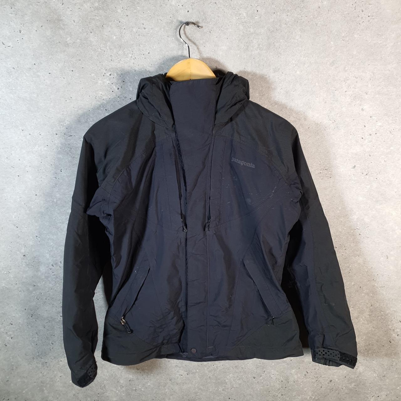 Vintage Patagonia GoreTex Jacket Womens XS Black Full Zip Lightweight Windbreaker Big Fish Vintage
