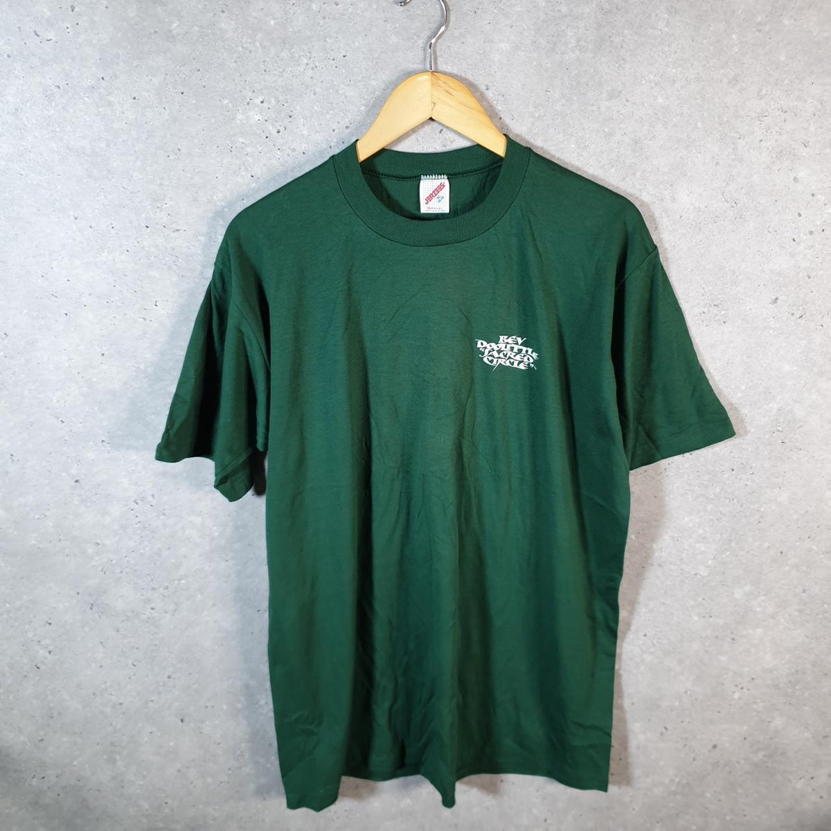 Vintage Jerzees USA Bev Doolittle Sacred Circle Single Stitch T Shirt Men’s XL Green Big Fish Vintage