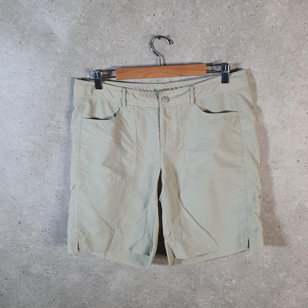 Vintage The North Face TNF Shorts Jorts Chino Cargo Womens UK12 Beige Baggy Cotton