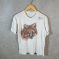 Vintage Fruit of the Loom Thornwood Art Studio Fox 90s Single Stitch T Shirt Men’s XS White C9414
