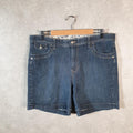 Vintage Lee Baggy Shorts Jorts Cargo Womens W36 Blue Relaxed Denim
