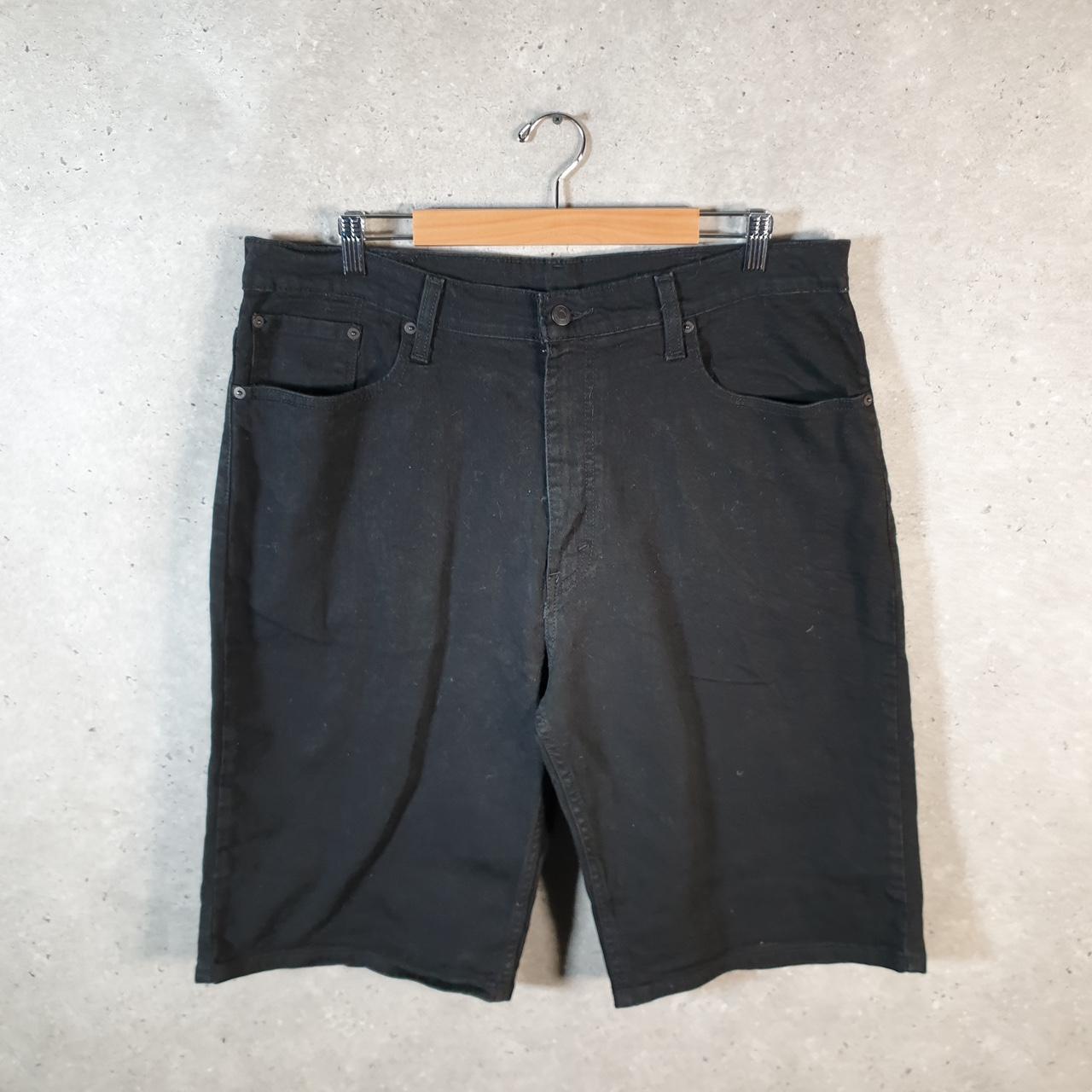 Vintage Levi’s 569 Baggy Shorts Jorts Cargo Mens W38 Black Relaxed Denim