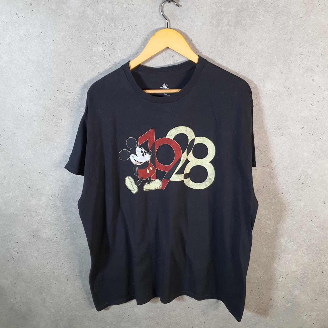 Vintage Disney Land Mickey Mouse T Shirt Men’s XL Black Logo Graphic Cartoon