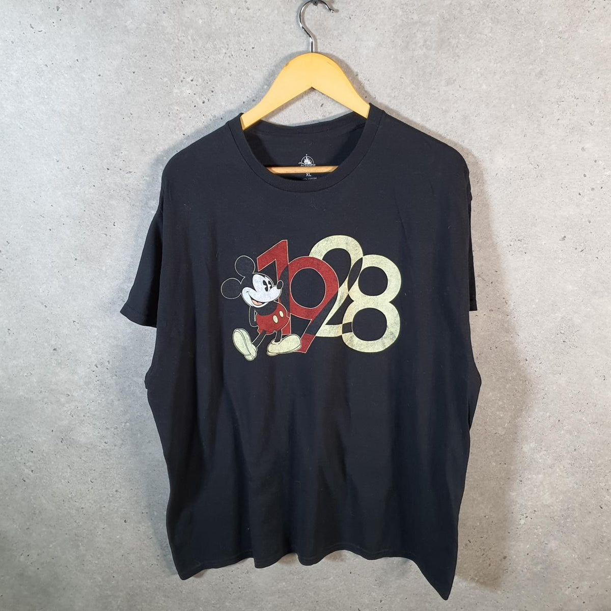 Vintage Disney Land Mickey Mouse T Shirt Men’s XL Black Logo Graphic Cartoon