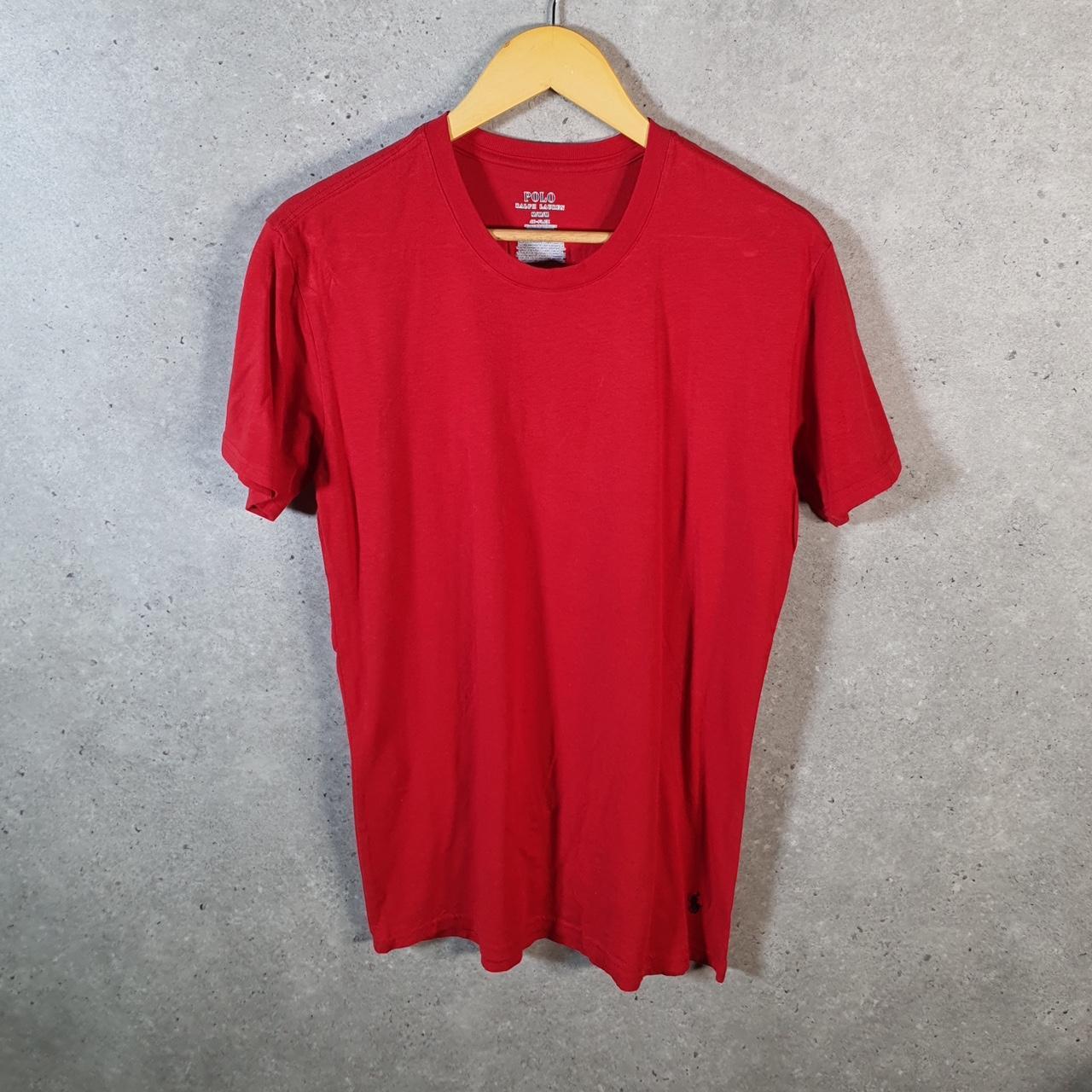 Vintage Ralph Lauren Polo T Shirt Men’s Medium Red Embroidered Pony 4D Flex Fit C9140