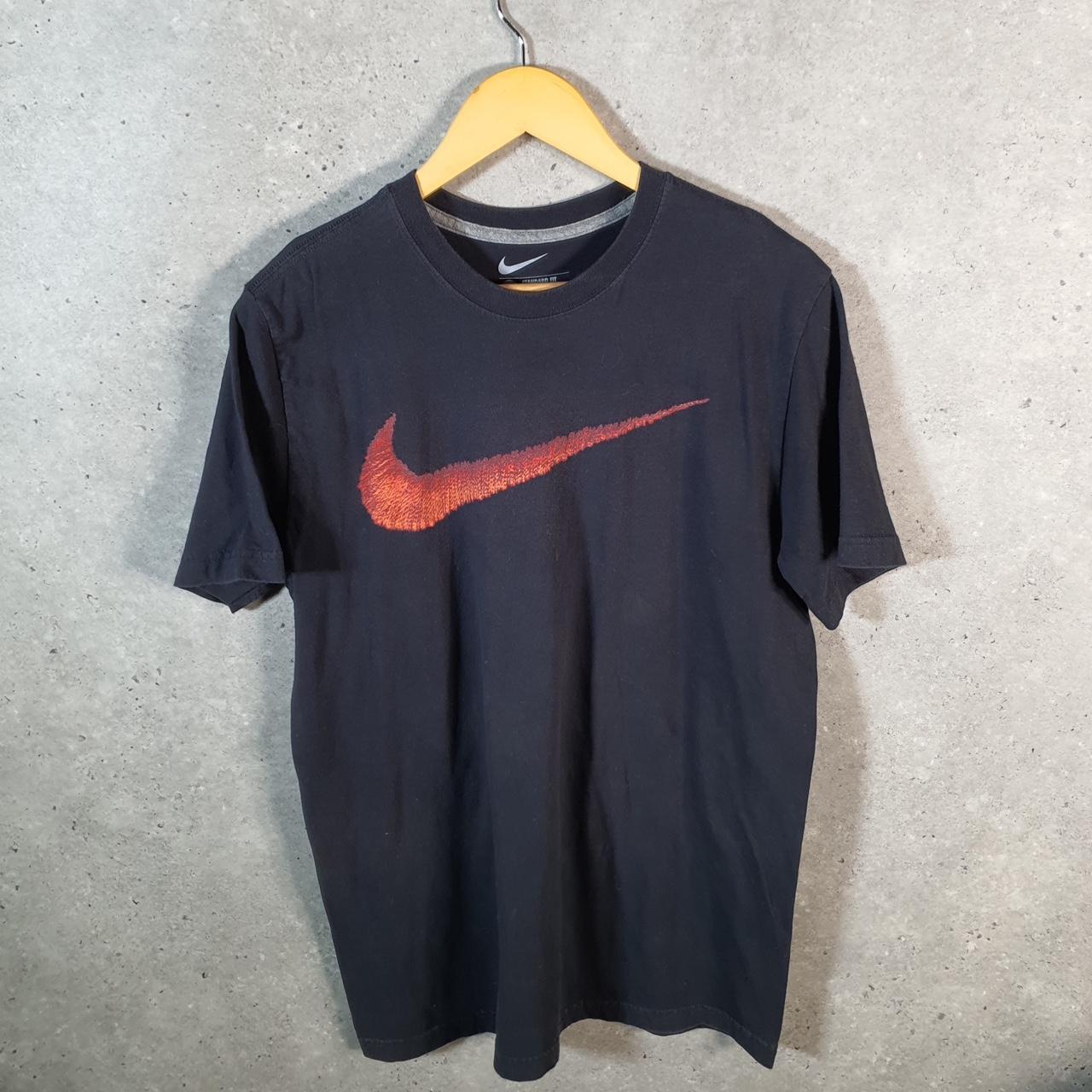 Vintage Nike Graphic T Shirt Men’s Large Black Logo Swoosh Athletic