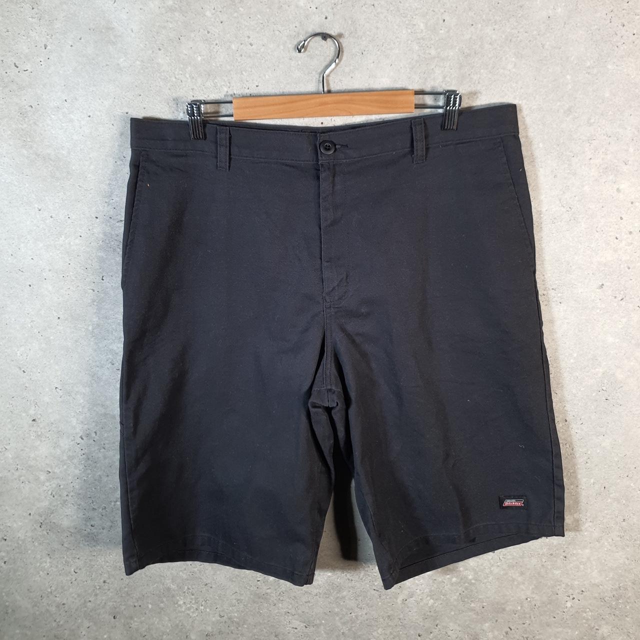 Vintage Dickies Baggy Chino Shorts Jorts Cargo Mens W38 Black Relaxed Fit