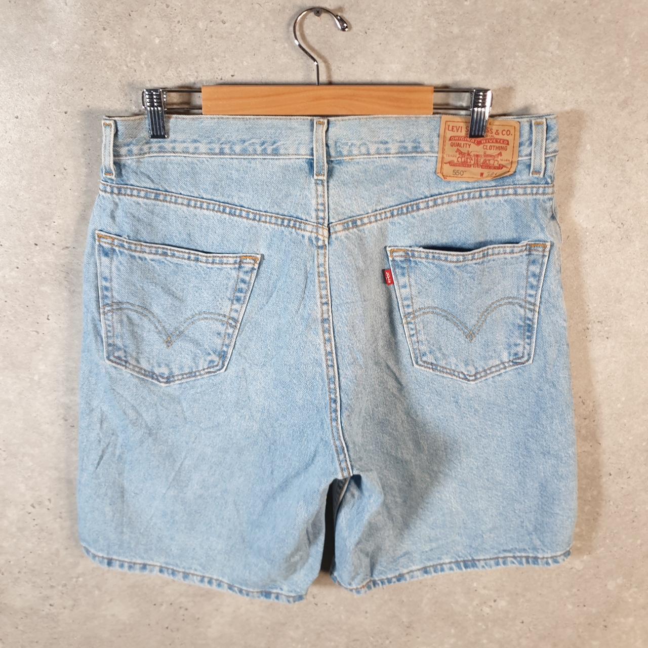 Vintage Levi’s 550 Baggy Shorts Jorts Cargo Mens W36 Blue Relaxed Denim