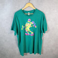 Vintage Disney Land Mickey Mouse T Shirt Shirt Men’s  Large Green Graphic Cartoon C9910