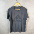 Vintage Adidas Amplifier T Shirt Men’s Large Grey Three Stripes Logo Athletic