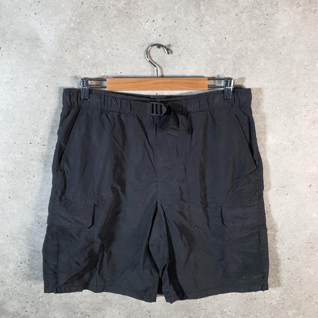 Vintage Timberland Shell Fishing Shorts Men’s Medium Black Athletic Hiking
