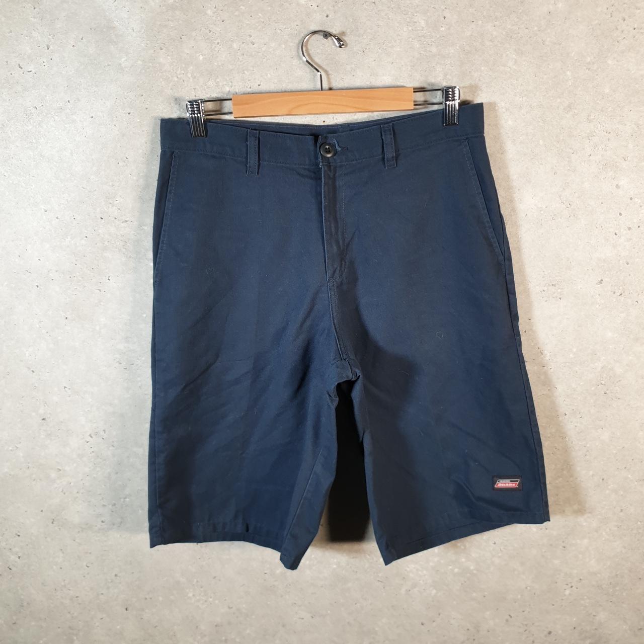 Vintage Dickies Baggy Chino Shorts Jorts Cargo Mens W32 Navy Blue Loose Fit