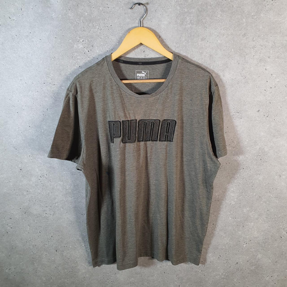 Vintage Puma Spellout T Shirt Men’s XL Grey
