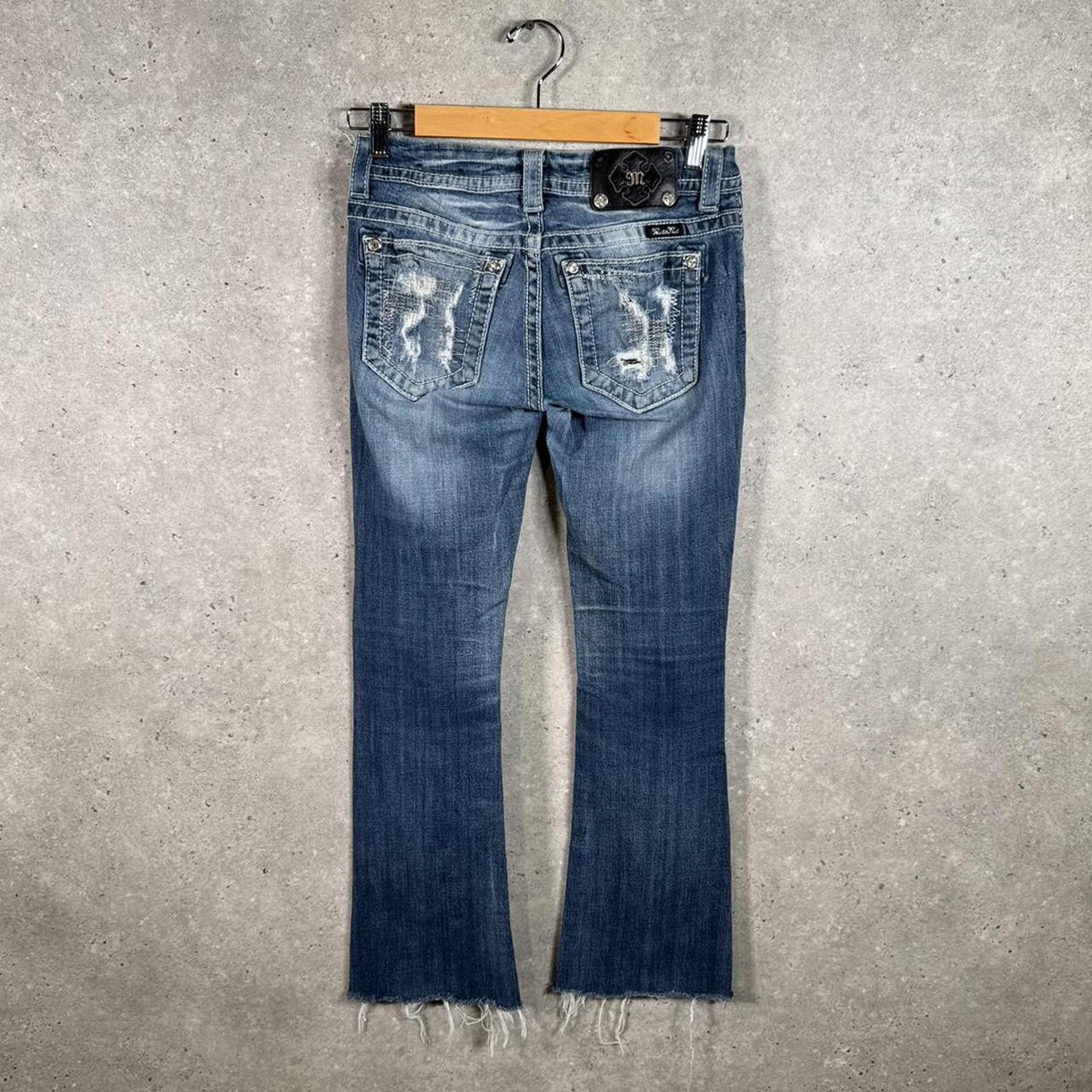 Vintage Miss Me Flared Bootcut Y2K Hip Hop Jeans Womens W26 Blue Denim USA