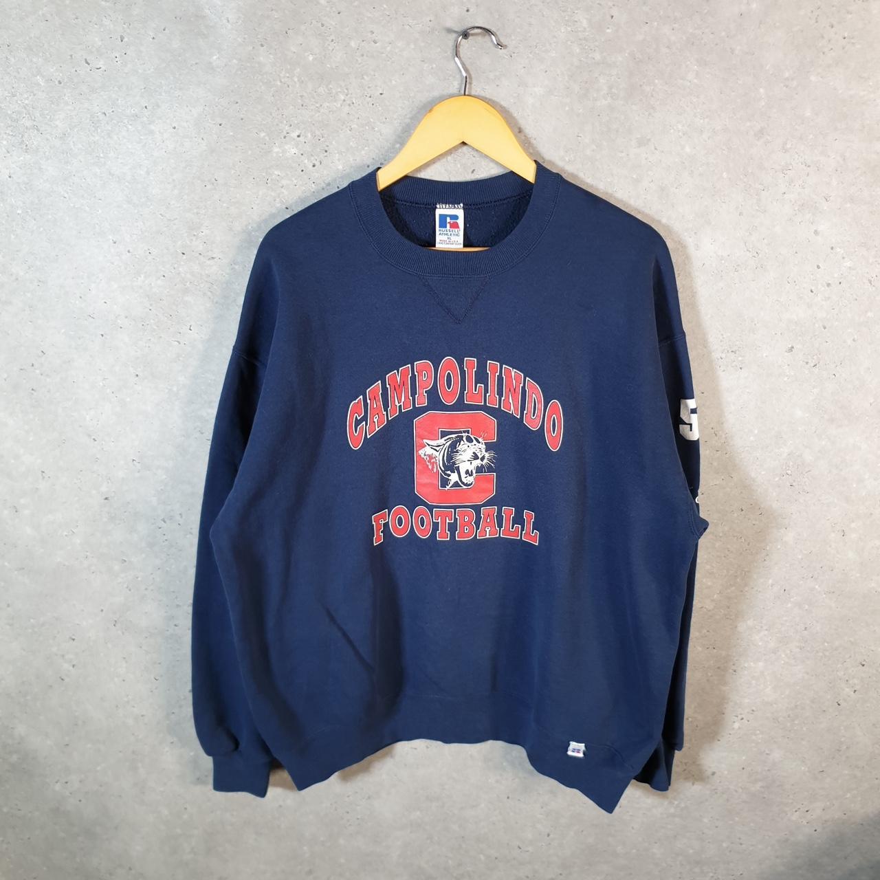 Vintage Russell Athletic Sweatshirt Men’s XL Navy Blue USA Campolindo Football