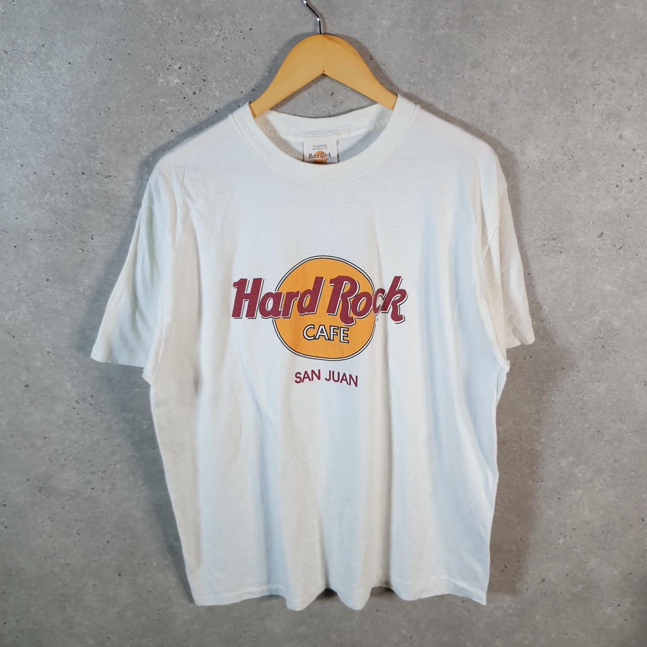 Vintage Hard Rock Cafe San Juan 90s USA Single Stitch T Shirt Men’s XL White