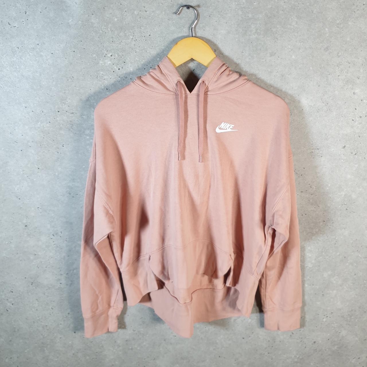 Vintage Nike Club Hoodie Womens Small Pink Swoosh Y2K Pullover Sweatshirt Logo