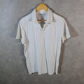 Vintage Calvin Klein Polo Shirt Men’s Medium White Regular Fit Printed Logo