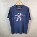 Vintage Trinity University Graphic USA 90s Single Stitch T Shirt Men’s Medium Navy Blue C8069