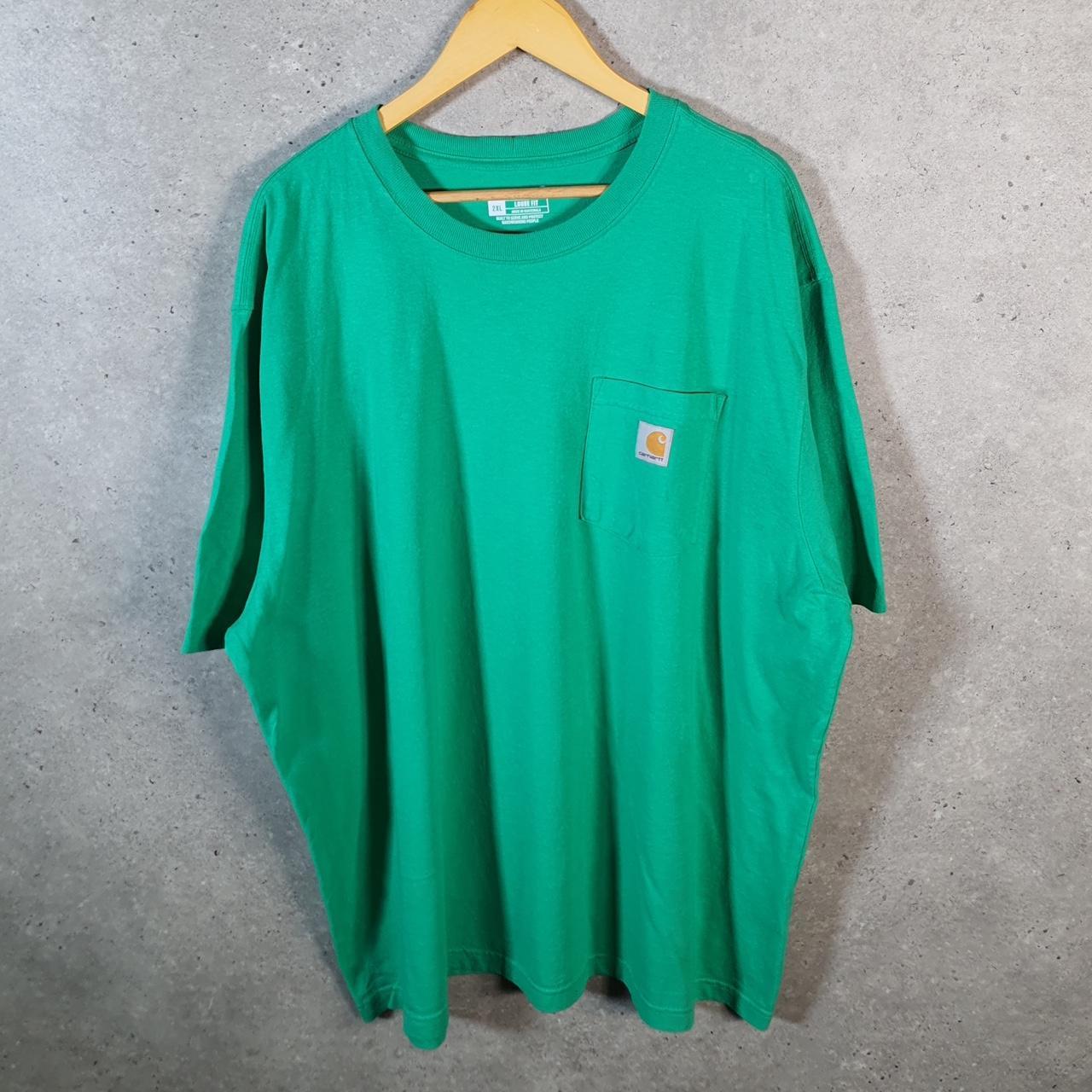 Vintage Carhartt Pocket T Shirt Men’s 2XL Blue Workwear Chore Utility Loose Fit C9230