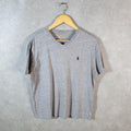 Vintage Ralph Lauren Polo Sport T Shirt Men’s Small Grey Classic Fit Embroidered Pony