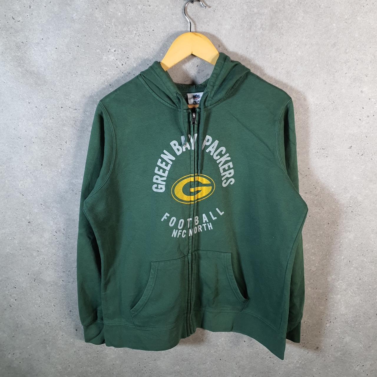 Vintage NFL Green Bay Packers Hoodie Womens XL Green Full Zip USA Pro Sport