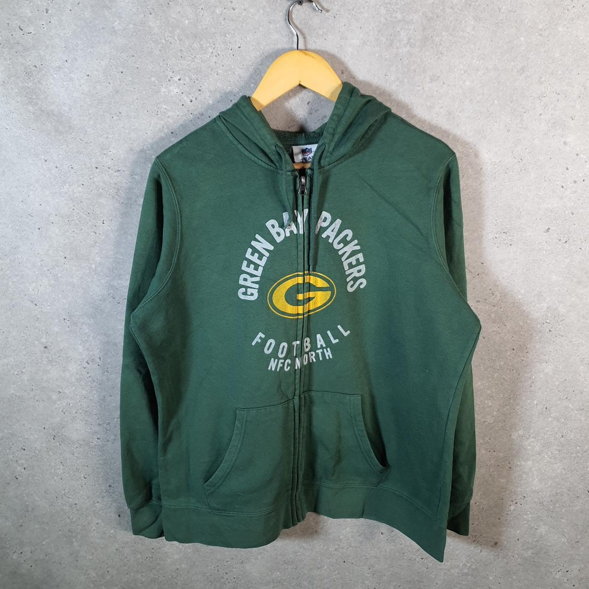 Vintage NFL Green Bay Packers Hoodie Womens XL Green Full Zip USA Pro Sport