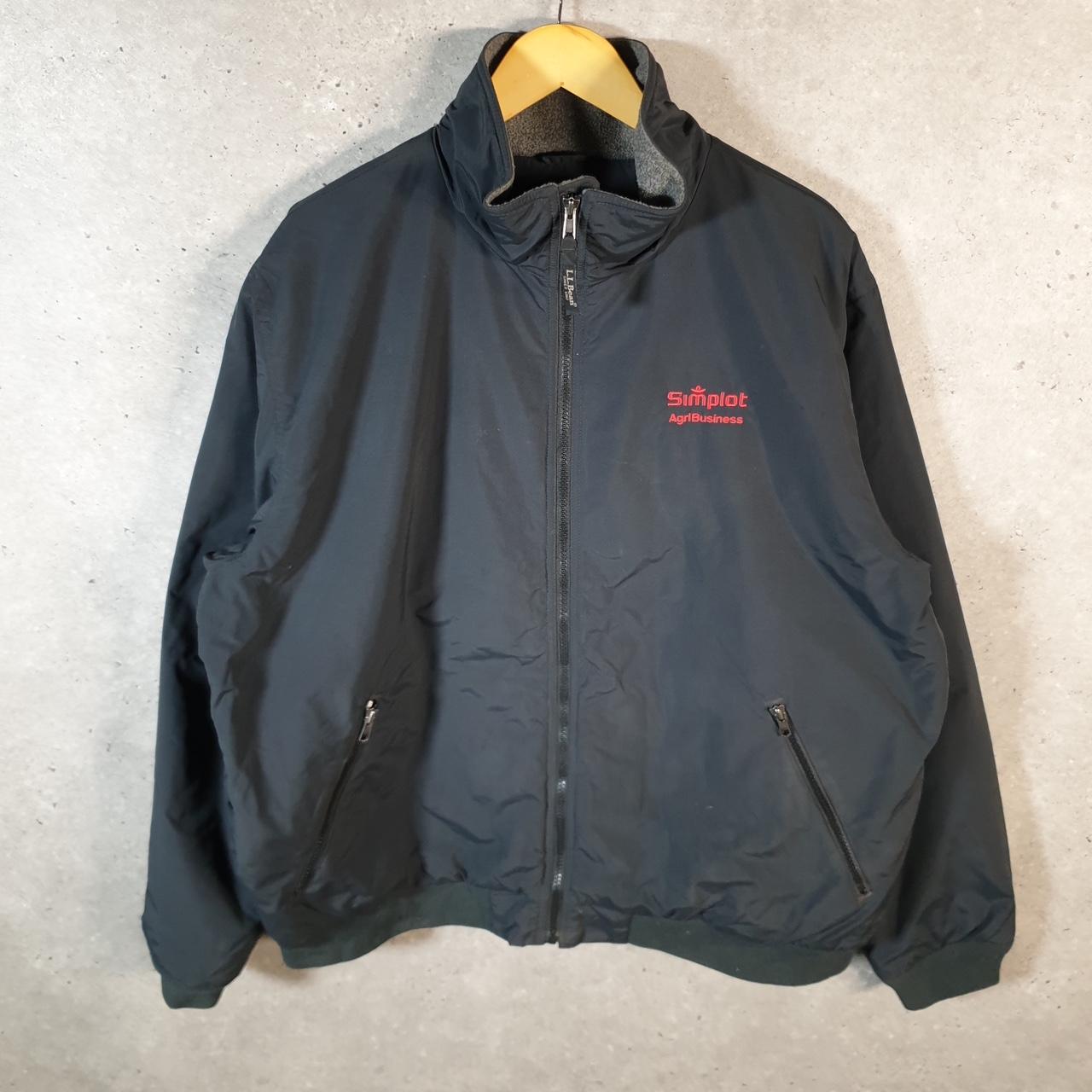 Vintage L.L. Bean Outdoors Nylon Jacket Mens XL Black Waterproof Shell Coat