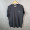 Vintage Carhartt Pocket T Shirt Men’s Large Grey Workwear Chore Utility Relaxed Fit C9233
