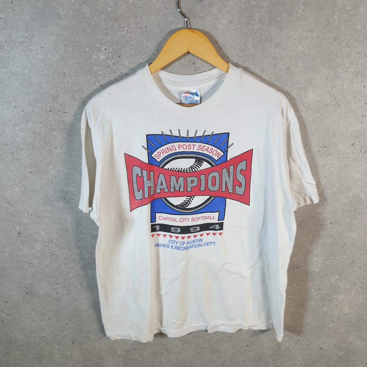 Vintage Hanes 1994 Spring Post Season Baseball Austin Single Stitch T Shirt Men’s Large White