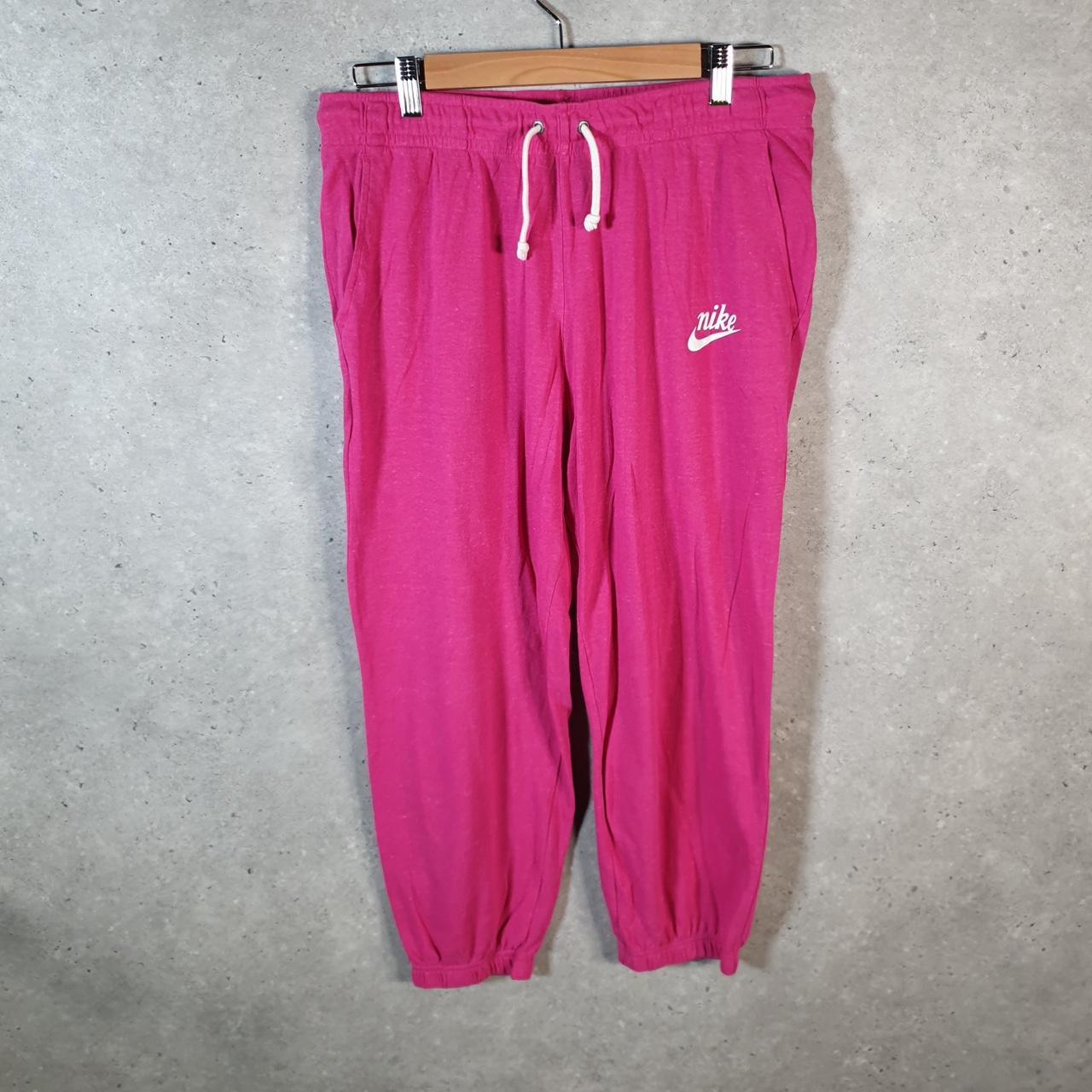 Vintage Nike Club Sweatpant Joggers Womens Large Pink Swoosh Sports Tracksuit Big Fish Vintage