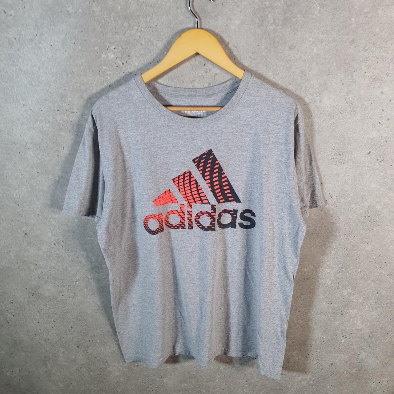 Vintage Adidas Go To Tee T Shirt Men’s Large Grey Three Stripes Logo