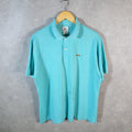 Vintage Lacoste Polo Shirt Men’s Medium Blue Regular Fit Embroidered Logo C9770