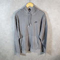 Vintage Nike Embroidered Hoodie Men’s Large Grey Swoosh Y2K Pullover