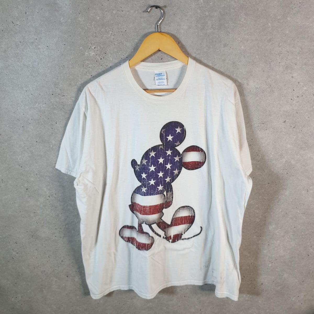 Vintage Port & Company Disney Land Mickey Mouse T Shirt Men’s 2XL White Logo