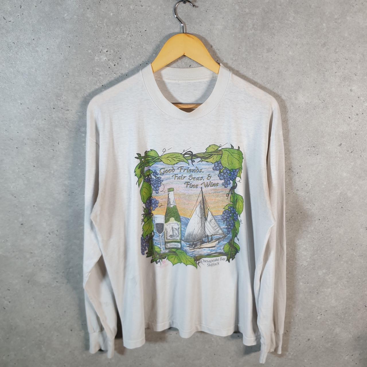 Vintage Linganore Skipjack Winecellars 90s USA Single Stitch T Shirt Men’s Medium White