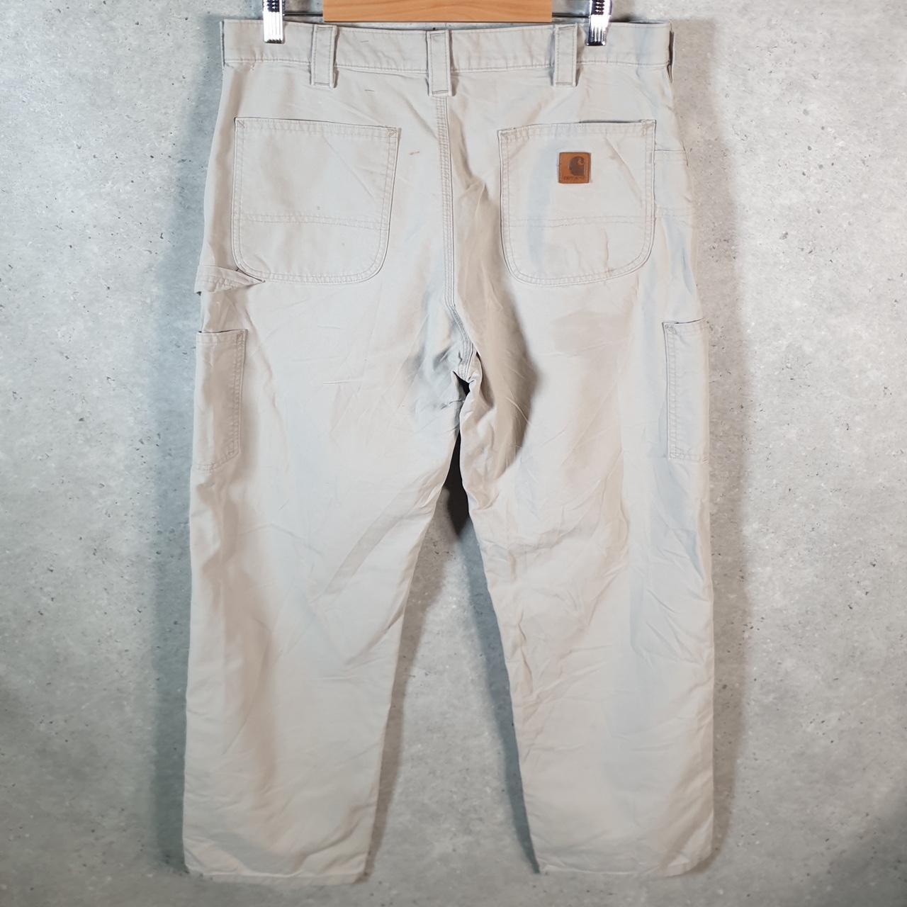 Vintage Carhartt Carpenter Trousers Mens W36 L32 Brown Dungaree Fit Workwear USA